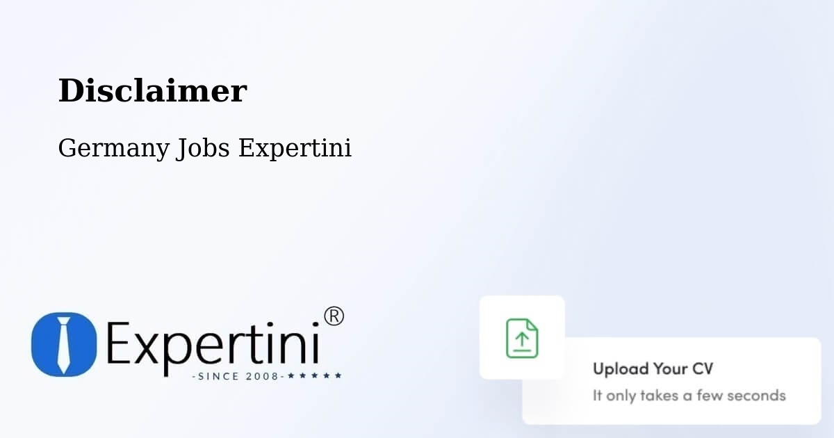 Disclaimer – Hemer - Germany Jobs Expertini